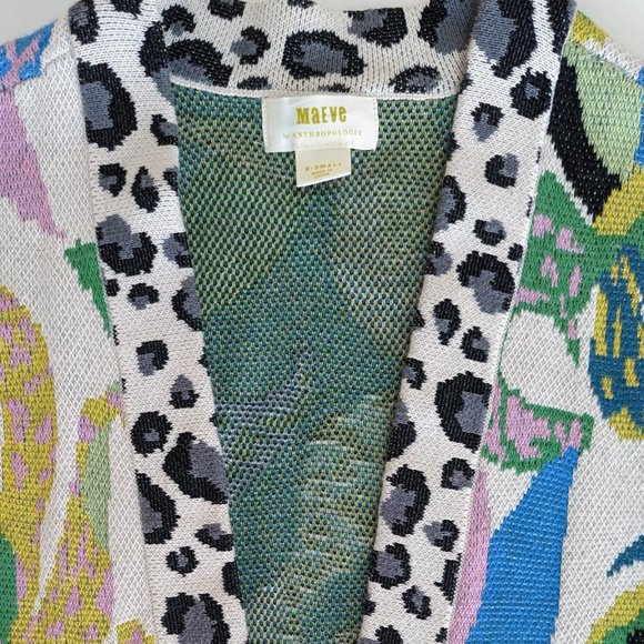 ANTHROPOLOGIE Multi print cardi - Picture 5 of 6